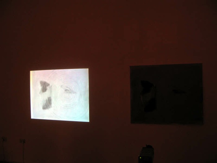 <em>Projected infrared image (left) of Stanton Drew (right) 2009</em>