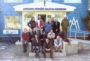 Residency artists outside the gallery 2012