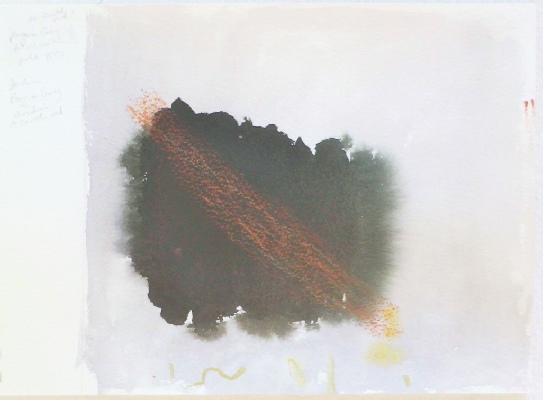 <em>Dark Trees 2014, mixed media on paper, 21 x 27cm</em>