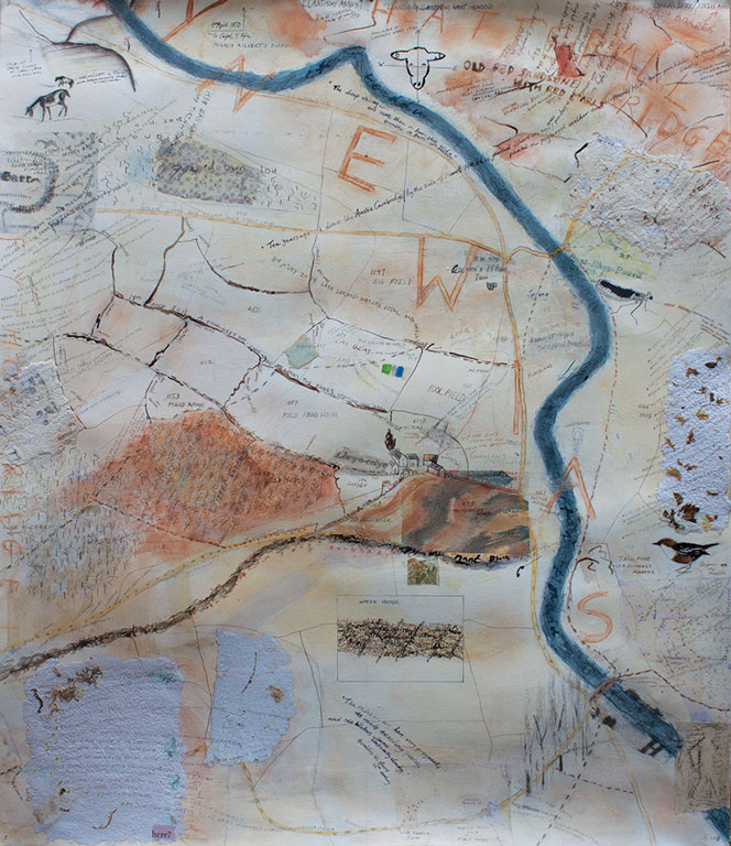 Map 2018, mixed media, 120 x 100cm