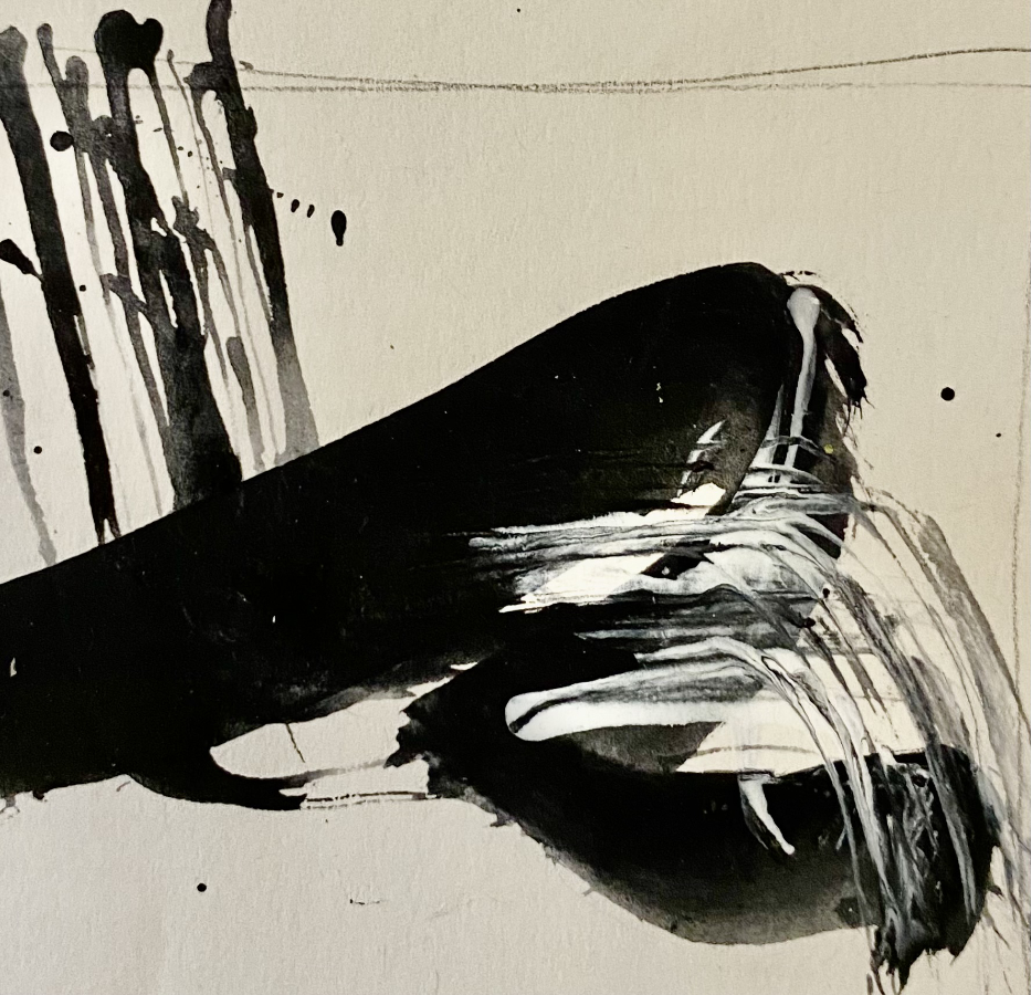 <em>Fall - 2025, acrylic & pencil on paper, 9.5 x 8.5cm</em>